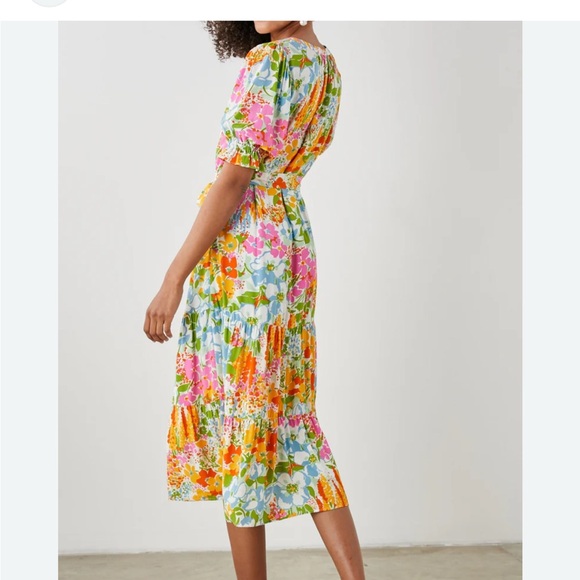 Rails Eliana Day Garden midi floral designer dress women’s size xl X-large - Picture 2 of 10